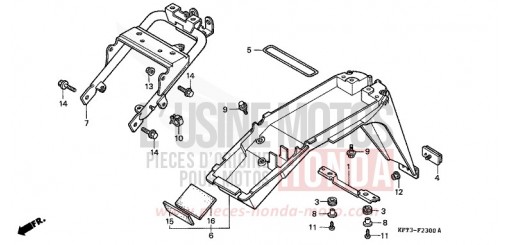 GARDE-BOUE ARRIERE CLR125W de 1998